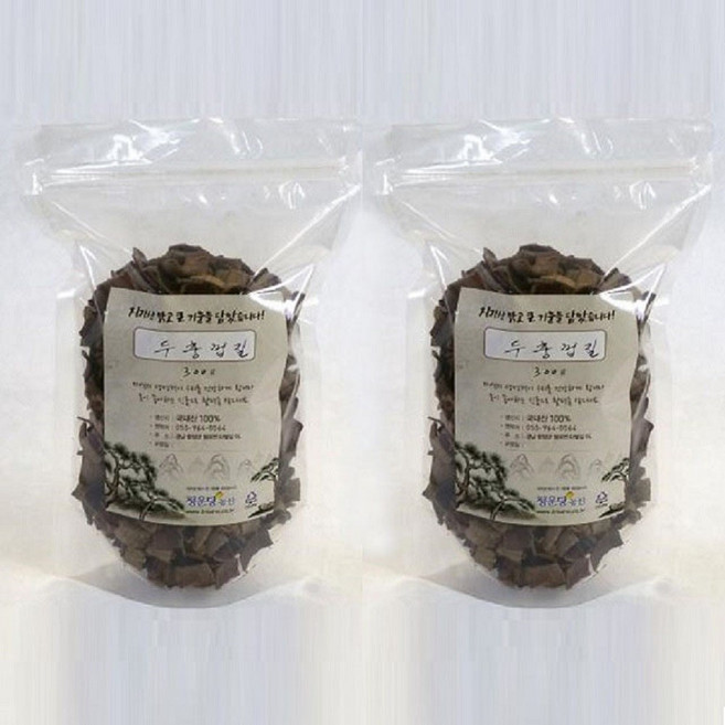 청운당농산 지리산 볶은 두충차 두충 나무껍질, 2개, 300g