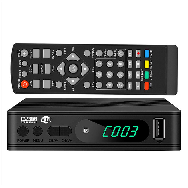 DVB-T2 TV 튜너 지상파 위성 TV 수신기 디지털 TV 디코더 HEVC DVBT2 H.264 HD TV 박스 USB 셋톱 박스 EU 플러그, 표시된 대로
