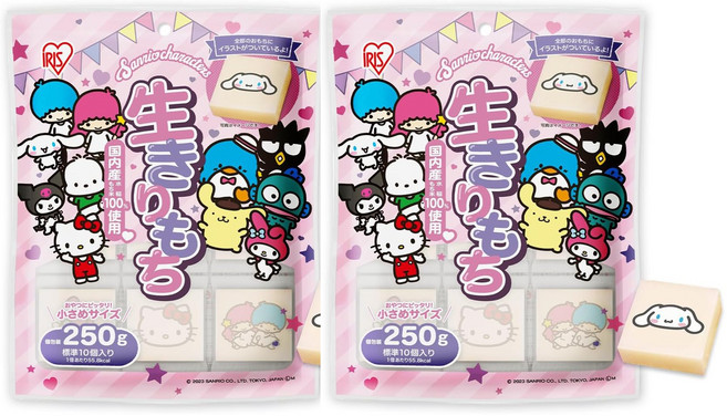 일본 산리오 키리모찌 구워먹는떡 250g 10개입 2팩세트, 10개, 25g