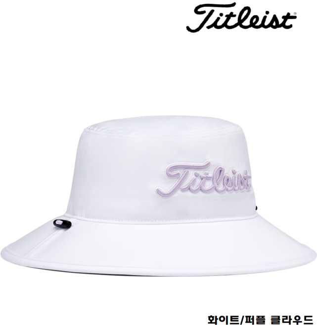 23년 타이틀리스트 여성용 스트링 버킷 햇 골프모자 TH23WSBK (아쿠쉬네트코리아), 화이트/블랙