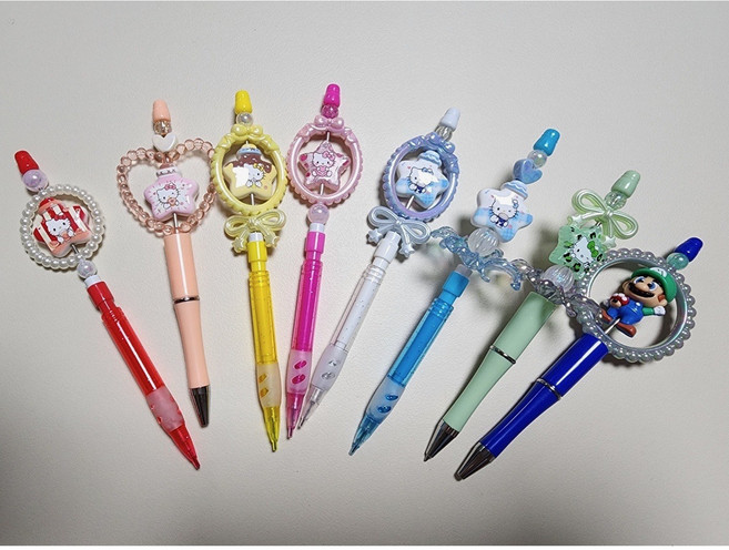 [2+1] DIY 볼펜2+ 샤프1개(각 비즈 포함) 세트 구성 [랜덤 증정], 볼꾸2+샤꾸1, 1개