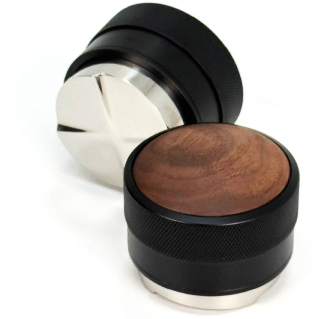 프리즈마 눈금형 높이조절 디스트리뷰터 58mm 탬퍼, 블랙, 1개