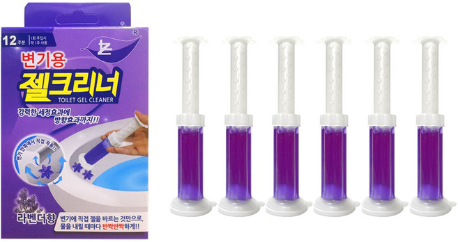 다나몰 플라워젤 변기세정제 욕실 방향제 탈취 라벤더향, 6개