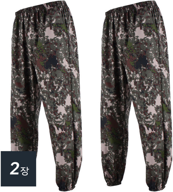 더빅보스 2장세트 사계절 방수바지 밴딩 바지