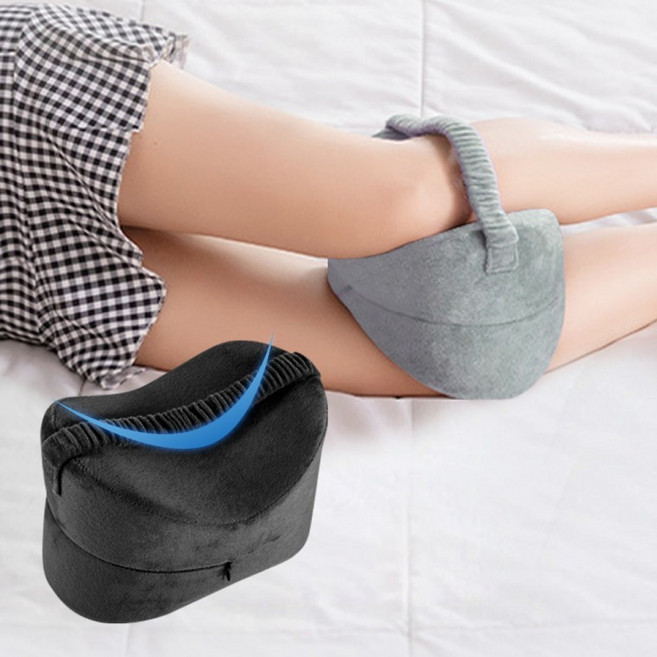 무릎사이 수면쿠션 옆잠다리베게 취침피로개선 바른자세 어르신 임산부 무릎쿠션 다리통증, 블랙, 1개