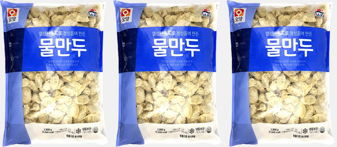 엄선된 물만두 업소용식자재 업소용반찬 사조오양 2.8kg X 3개, 1개