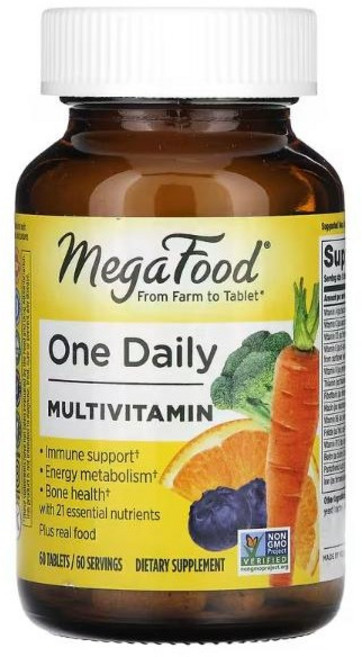 MegaFood Mens One Daily Multivitamin 메가푸드 남성 종합 멀티비타민 60정, 1개