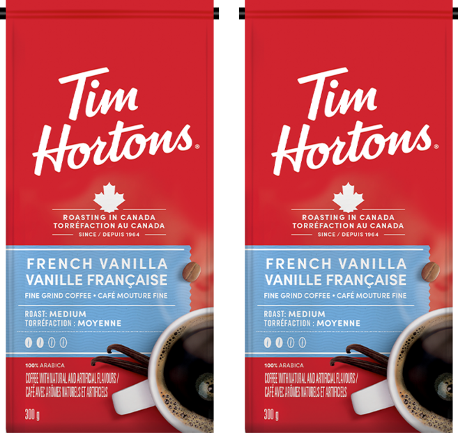 캐나다 팀홀튼 커피가루 바닐라 분쇄원두 아라비카원두 파인 그라인드 300g x 2개, 커피메이커