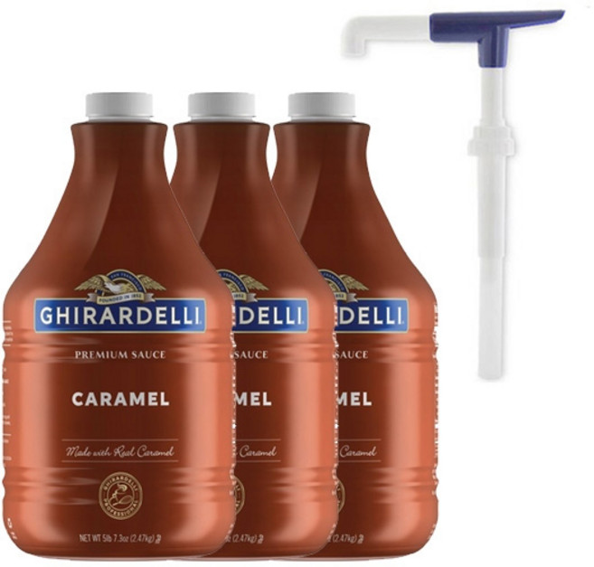 기라델리 카라멜 소스 2.47kg 3개 + 블루펌프