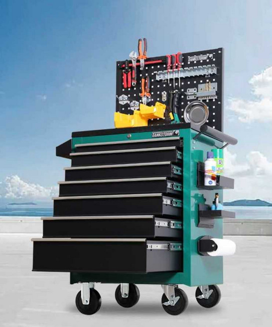 이동식 공구대 공구다이 공구함 캐리어 카트 서랍, 전문 단일 펌프 TZ8 검정, 1개