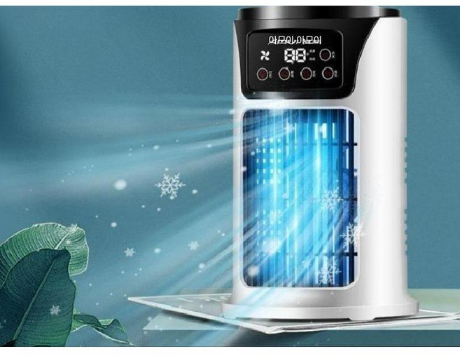 냉풍기 강아지 선풍기 날개없는 에어컨 애완동물 애견 반려견, 화이트 USB 6단계