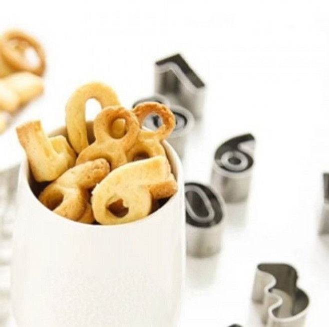 숫자 쿠키커터 9종세트 스텐 넘버 모양 쿠키틀01a3+2sOo