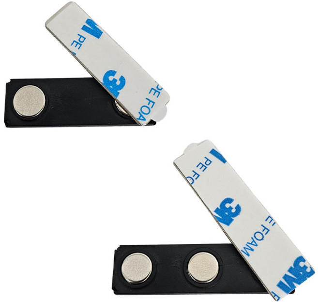 초강력 네오디움 명찰자석 이름표 회사명찰 2구 3구 [위드자석], 1개, 네오디움 명찰자석 3구