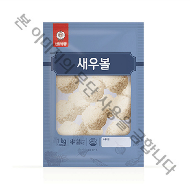 (무)(냉동)새우볼(천일 1kg), 천일식품 무냉동천일냉동새우볼 1kg 900079, 2개, 1kg