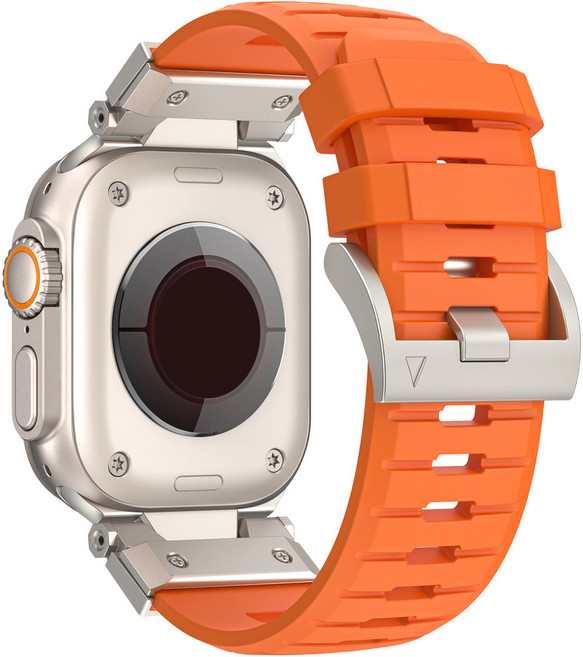 Apple Watch Ultra 3 2 1 49mm 호환 Waterproof Sweat Resistant Fluororubber Strap iWatch Series 11 10 9, 오렌지, For iWatch Ultra 3/2/1 49mm