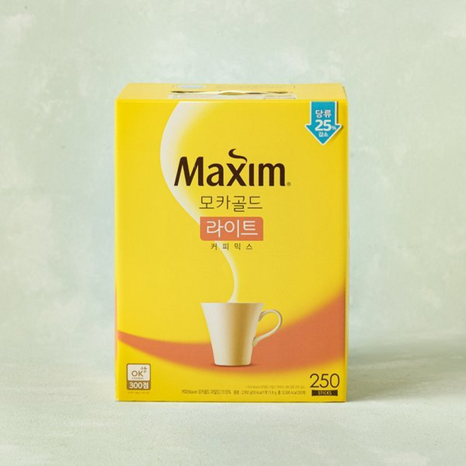 맥심 모카골드 라이트 커피믹스 250입, 11.8g, 250개입, 1개