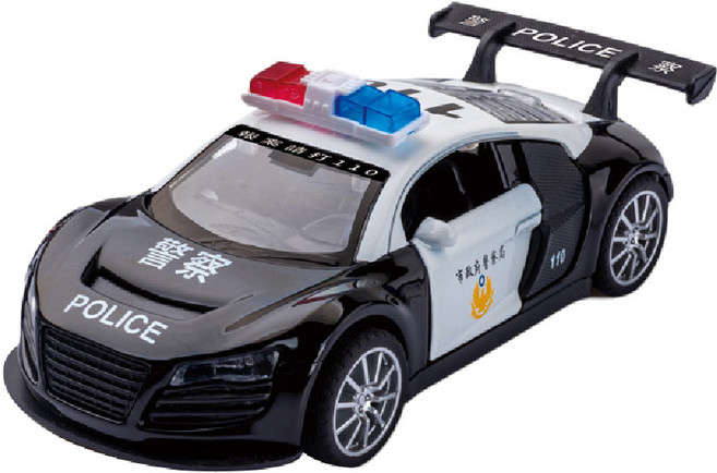 EAPAO 警察局警車, 1個, 聲光迴力合金警車, Black