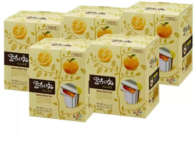 꽃샘식품 꿀유자차 포션, 30g, 15개입, 5개