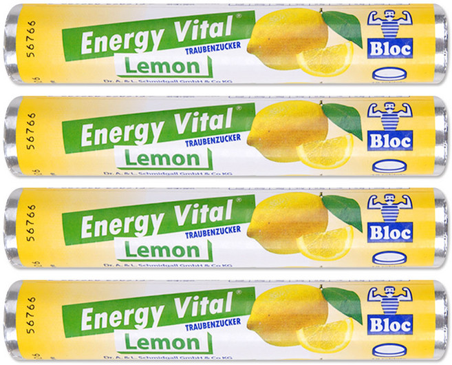 해호 에너지바이탈 포도당캔디 18정 레몬맛, 42g, 4개