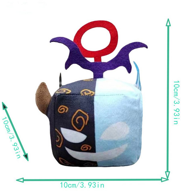 과일 Blox 플러시 애니메이션 박제 악마 공포 인형 생일 선물 집 소파 베개, 025-bw, 1개