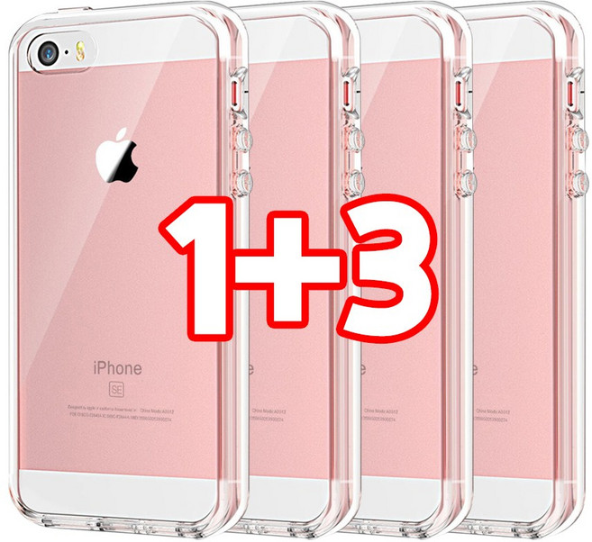 벌크온 1+3 아이폰 5 5S SE 1세대 슬림 투명 젤리 소프트핏 기본 케이스