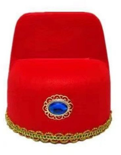 트리오마켓 복고풍사극모자 레트로모자 촬영사극 코스프레모자 명나라갓모자 임금님모자 조선시대모자 연극용사극모자 궁모자 내시모자 기념품모자 졸업모자 사극배우모자 중국당나라모자 왕관모자, 1개, 빨간색-모자 날개 없음