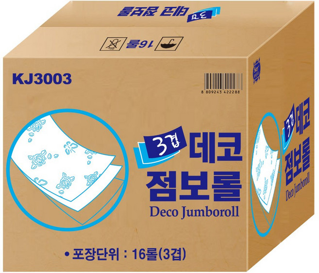 세이플러스 3겹 데코 점보롤, 16개입, 1개