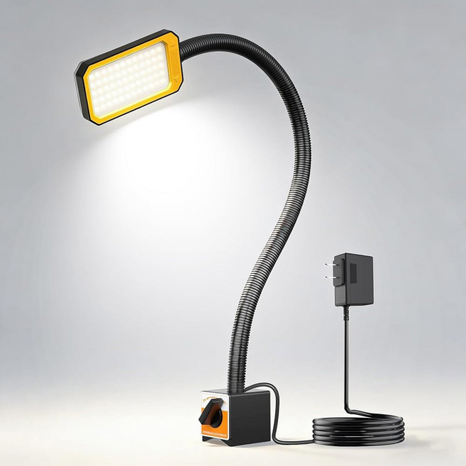 LED 기계 조명 구스넥 램프 클램프 온 구스넥 라이트 u2014 2500루멘 120볼트 클램프 베이스 공작 기계 및 선반용 산업용 조명 작업 램프로 이상적임 25W, M1202