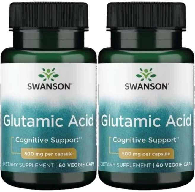 스완슨 글루탐산 500mg, 60정, 2팩 - 쿠팡