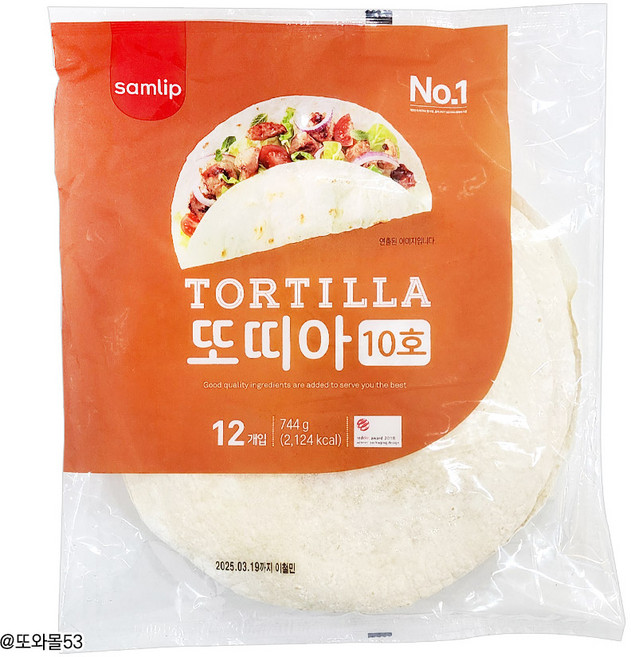 삼립 10호 밀또띠아 744g(12장) 냉동, 744g, 1개