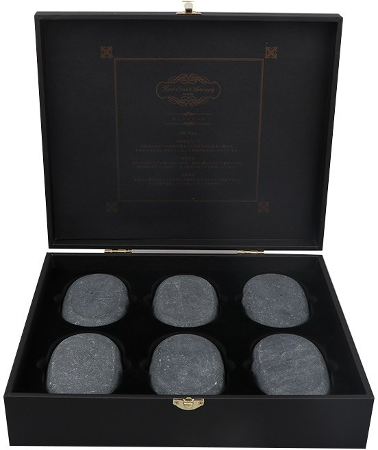 뱀부테라피 스파 마사지 스톤 얼굴 목 경락 등 마사지 스파열석 현무암 파워스톤 자연 광택 6 개 자연 광택 6 개, 폴리싱 45개 세트