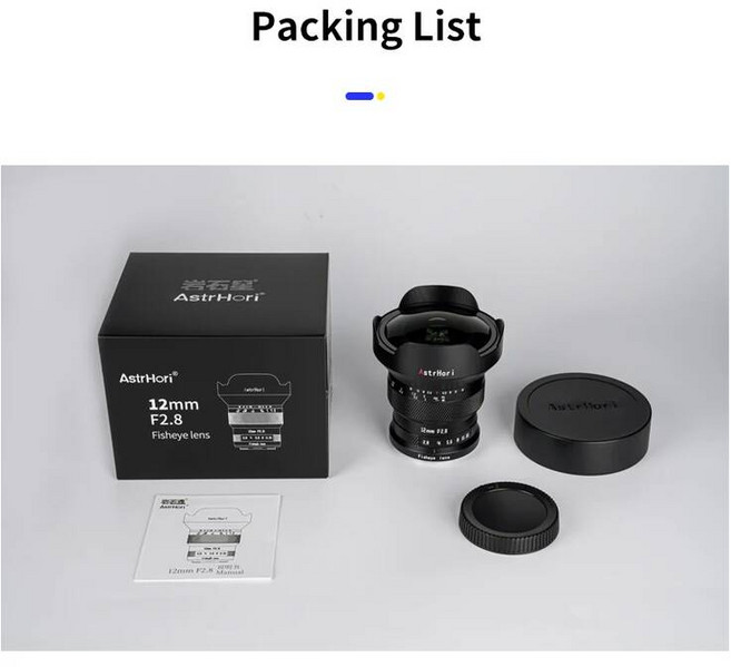 Hasselblad 핫셀블라드 AstrHori F2.8 풀 프레임 초광각 어안 렌즈 후지필, 니콘 Z, 검정색