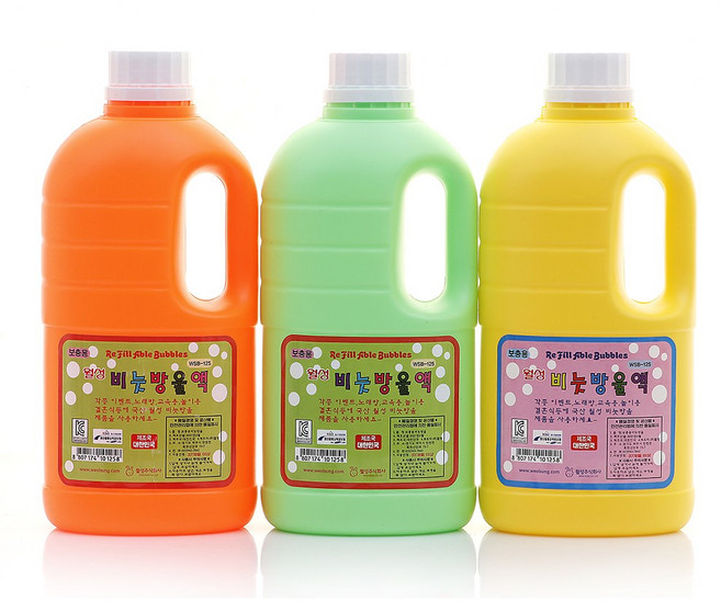 월성 7000 무지개 비누방울액 1000ml X 4개입 1box /비눗방울 놀이/리필용/이벤트/버블, 4개, 랜덤