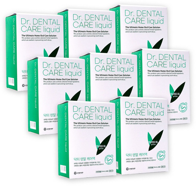 닥터덴탈케어 리퀴드 8박스 자연유래성분 구취제거 니코틴제거 충치예방 잇몸질환예방 스틱형가글 개별포장, 288ml