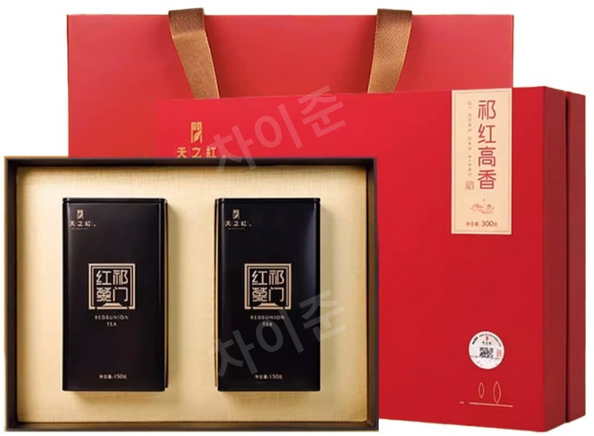 천지홍 기문홍차 신차 특급 기홍 고향 선물세트 총300g, 300g, 300g, 1개, 1개입