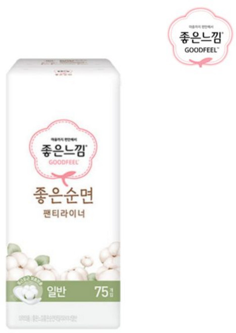 좋은느낌 좋은순면 팬티라이너 일반 75개입 x1개, 75, 1