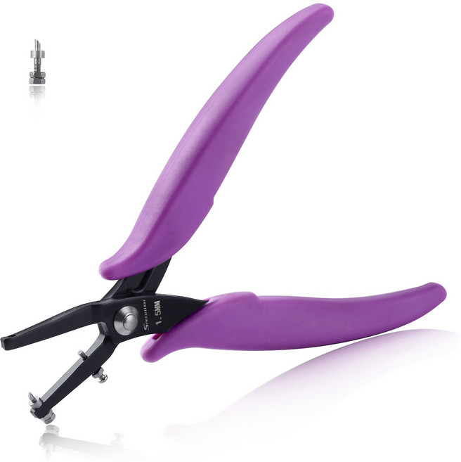 SPEEDWOX 펀치 플라이어 1.5mm 원형 구멍 금속 천공 전문 정밀 주얼리 제작 공예 도구 메탈 홀 펀치 플라이어 메탈 펀칭 플라이어 메탈 펀칭 집게, 1