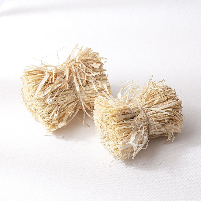 [데코봉봉] 미니 볏짚 뭉치 2P 볏짚단 지푸라기 짚 벼짚 짚단