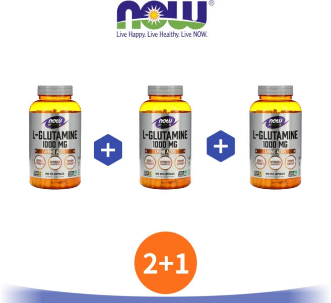 [3개] 나우푸드스포츠 L 글루타민 1000mg 240베지캡슐 아미노산 운동전후 glutamine, 240정, 3개 - 쿠팡