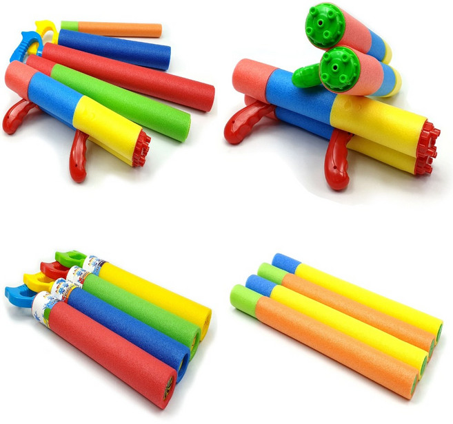 스펀지 물총 스펀지물총 더블물총 조대형 어린이집 물총 수영장 비누방울 버블건 어린이선물 판촉물 물놀이 워터파크, 스펀지물총(대)손잡이, 1개