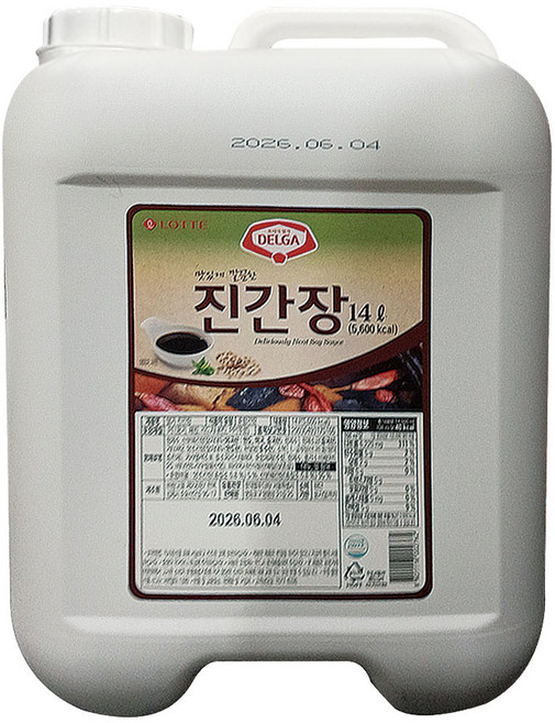 롯데 델가 진간장, 1개, 14L