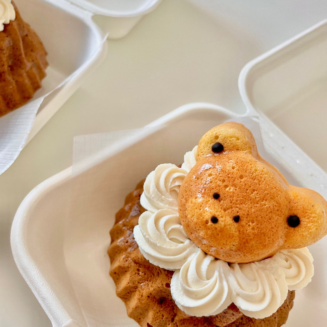 댕댕마을 | 강아지 구겔호프 반려동물 케이크, 스프링클O, 흰색, 1개