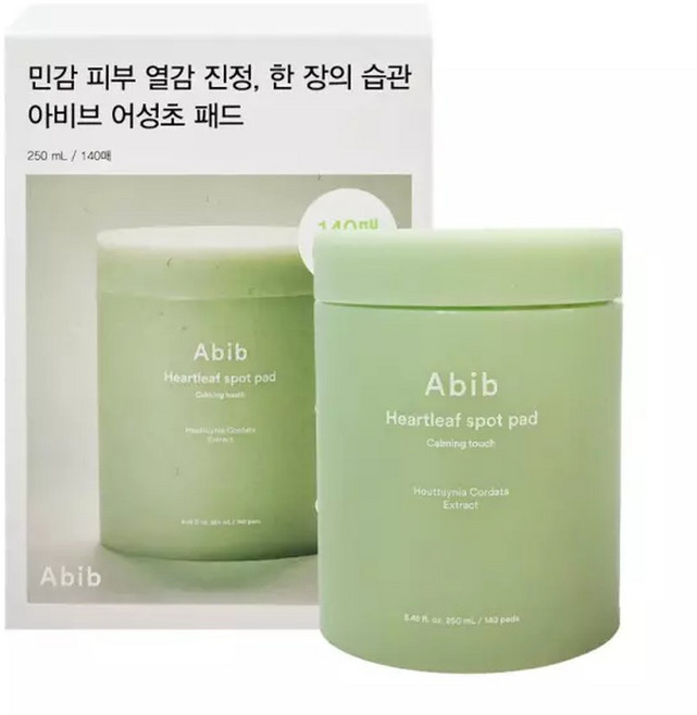 아비브 어성초 스팟 패드 카밍터치 140매 대용량 기획, 1개, 250ml