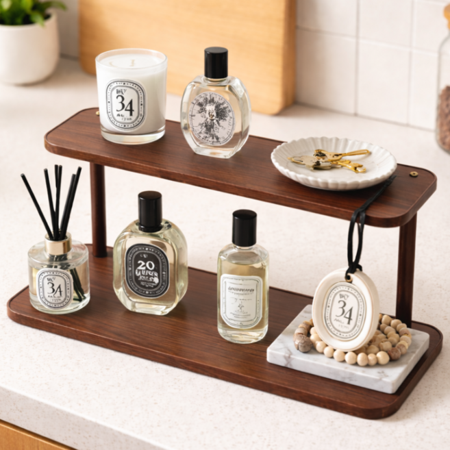 모드인 우드감성 다용도 식탁 주방 정리선반, 1개, 월넛