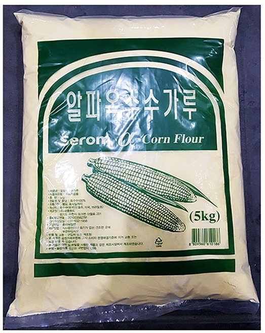 옥수수가루(새롬 5k) 옥수수전분 옥수수가루 옥수수분 kal*848ju, 5kg, 1개