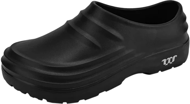 여름 요리사 신발 안티 슬립 및 오일 방지 작업 게으른 슬리퍼 캐주얼 유행 해변을위한 한 단계 패션 정원, 37, 02 Black