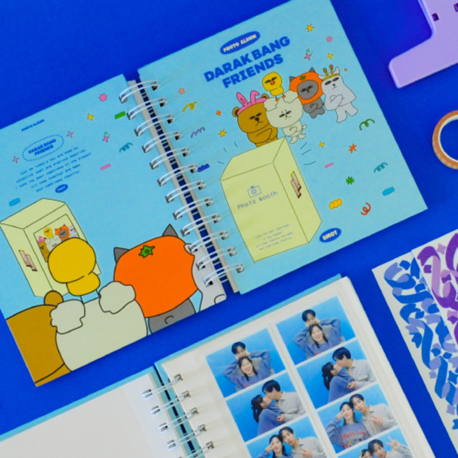 르모트 포토인생 네컷앨범 사진 초음파 포토북 접착식 사진첩 앨범, 썸머 블루