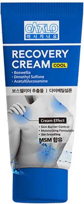 아시자나요 리커버리 쿨 쿨링크림 80ml / 스포츠 근육 찜질 통증 마사지 겔, 1개입, 1개