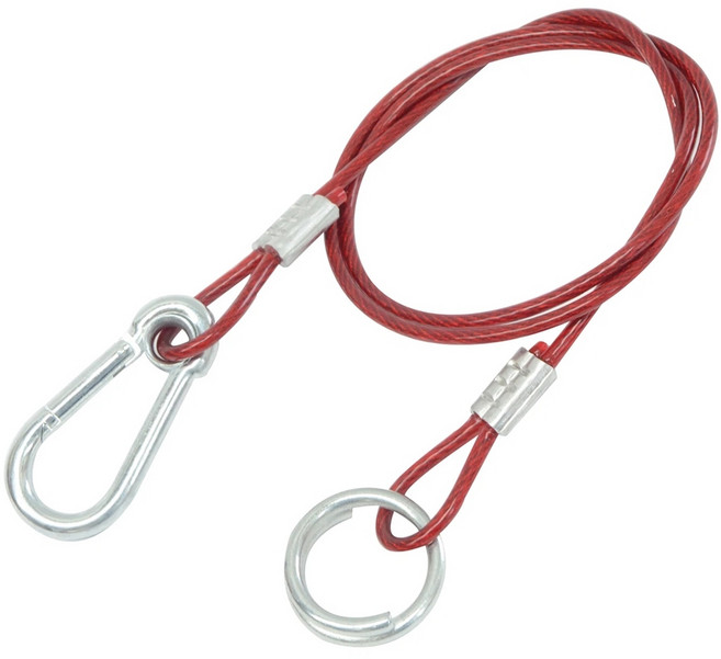 트레일러 카라반 브레이크 안전케이블 브레이크어웨이 와이어 카라비너, 1개, 레드