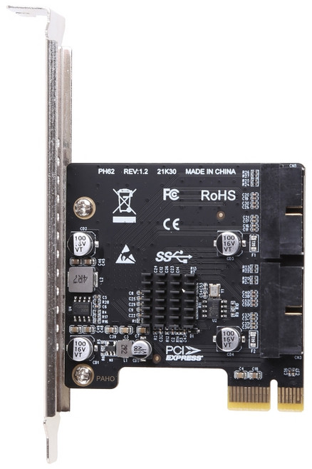 PCI-E USB 3.0 확장 카드 어댑터 2포트 USB3.0 허브 내부 19/20핀 헤더 PCIE PCI Express to USB3.0 어댑터, 한개옵션0